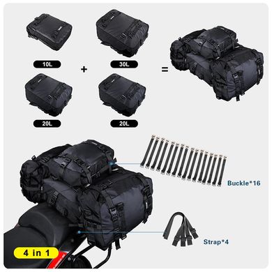 Сумка-рюкзак на багажник Rhinowalk Motorcycle 20 л MT21620 black