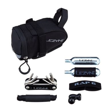 Підсідельна сумка + набір аксесуарів Lezyne M - Caddy CO2 Kit Y14 Чорний