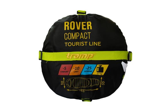 Спальний мішок Tramp Rover Compact кокон лівий olive/grey 185/80-55 UTRS-050С-L