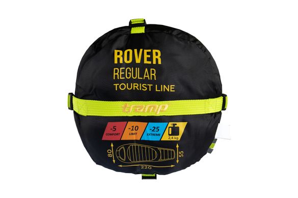 Спальний мішок Tramp Rover Regular кокон правий olive/grey 220/80-55 UTRS-050R-R