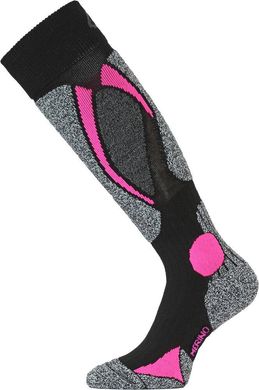 Шкарпетки Lasting SWC S чорні/рожеві