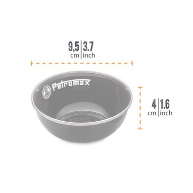 Набір мисок емальованих Petromax Enamel Bowls 0,16 л Чорний (2 шт)