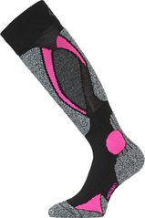 Шкарпетки Lasting SWC M чорні/рожеві