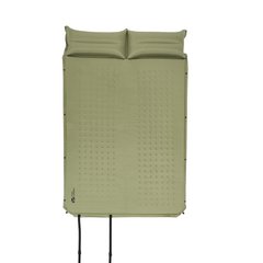 Килимок самонадувний подвійний з подушкою Mobi Garden Dot double air 30 мм NX22663004 green