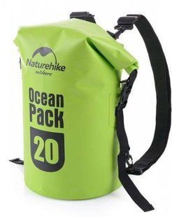 Гермомішок Naturehike Ocean Double Pack shoulder 20L FS16M020-S bright green
