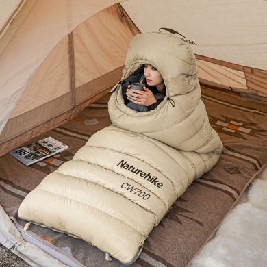 Спальний мішок пуховий Naturehike CW700 NH22YD001 хакі