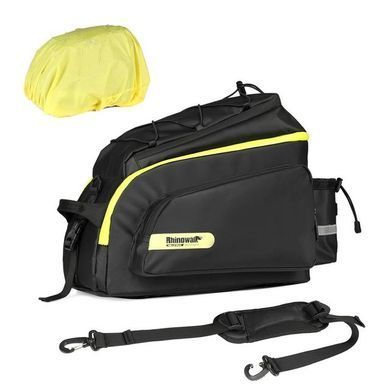 Велосумка на багажник із тримачем для фляги Rhinowalk Multifunctional 17л RK19666 black/green
