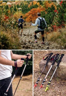 Трекінгові палиці Naturehike Carbon Aluminum 3-сек. NH17D006-D black