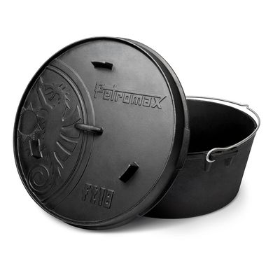 Казан-жарівня чавунна Petromax Dutch Oven ft18 плоске дно 16,1 л