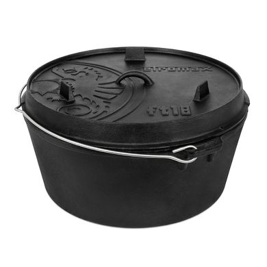 Казан-жарівня чавунна Petromax Dutch Oven ft18 плоске дно 16,1 л