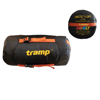 Спальный мешок Tramp Arctic Long кокон левый orange/grey 225/80-55 UTRS-048L-L