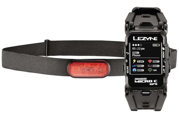 Часы Lezyne Micro C GPS Watch HR Loaded Y12 Черный