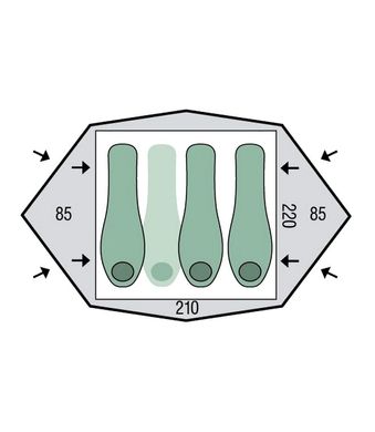 Палатка Pinguin Tornado 3 green