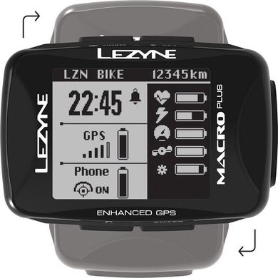 GPS компьютер Lezyne Macro Plus GPS HR Loaded Y13 Черный