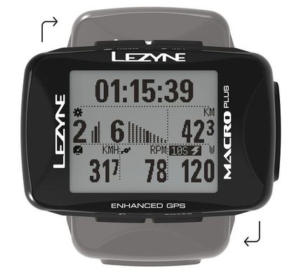 GPS комп'ютер Lezyne Macro Plus GPS HRSC Loaded Y13, Черный