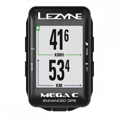 GPS комп'ютер Lezyne Mega C GPS HRSC Loaded Y13, Черный