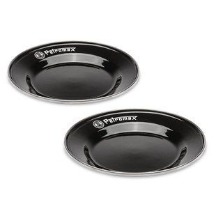 Набір тарілок емальованих Petromax Enamel Plates 18 см Чорний (2 шт)