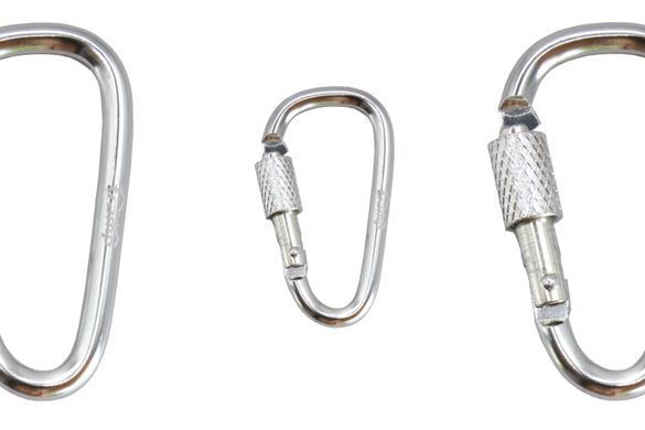 Набор карабинов алюминиевых сувенирных Tramp 10 шт. 5 см с муфтой silver UTRA-299