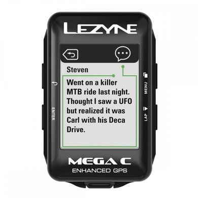 GPS комп'ютер Lezyne Mega C GPS Smart Loaded Y13, Черный