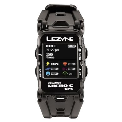 Часы Lezyne Micro C GPS Watch Color HR Loaded Y12 Черный