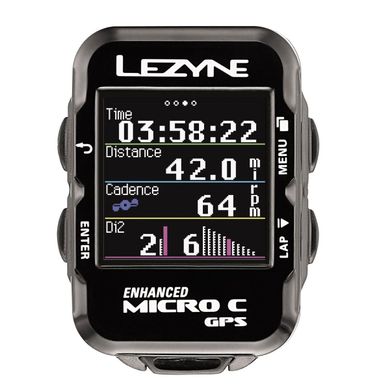 Годинник Lezyne Micro C GPS Watch Color HR Loaded Y12, Черный