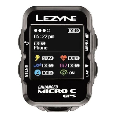 Часы Lezyne Micro C GPS Watch Color HR Loaded Y12 Черный