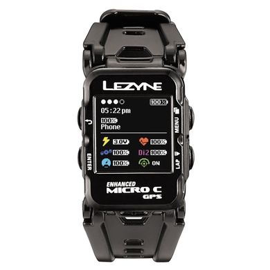 Годинник Lezyne Micro C GPS Watch Color HR Loaded Y12, Черный