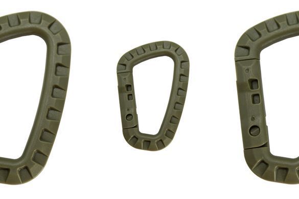 Набор карабинов пластиковых Tramp 3 шт green UTRA-304