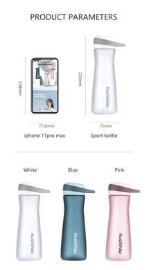 Пляшка Naturehike Sport bottle 600 мл NH20SJ028 pink