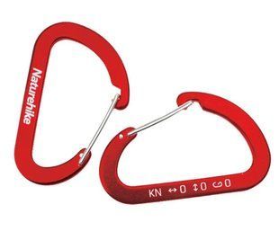 Карабін багатофункціональний Naturehike 65 мм 2 pack NH15A002-H red