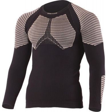 Термофутболка Lasting Werolo S/M чоловіча чорна/сіра