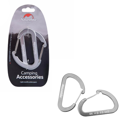Карабин многофункциональный Naturehike 65 мм 2 pack NH15A002-H silver