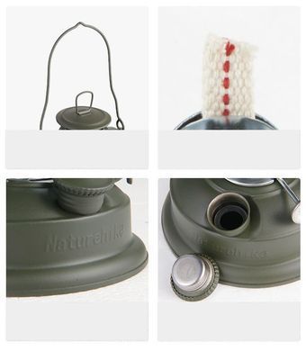 Лампа гасова Naturehike Outdoor Lamp NH22ZM003 dark green
