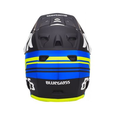 Велошолом Bluegrass Brave, black/cyan/fluo yellow, S