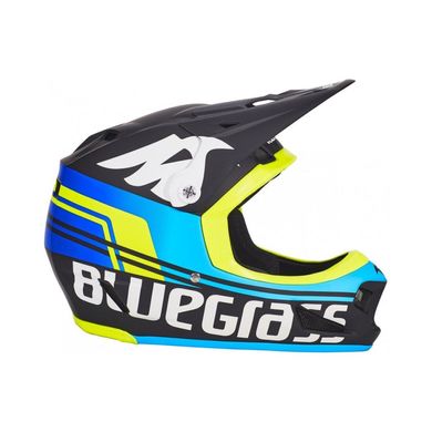 Велошлем Bluegrass Brave black/cyan/fluo yellow