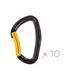 Набір 10 Карабінів Petzl Djinn Steel, black/yellow