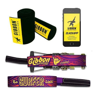 Слэклайн Gibbon Slacklines Surf Line Treewear Set yellow