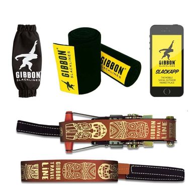 Слэклайн Gibbon Slacklines Travel Line Treewear Set yellow