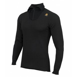 Термокофта-поло Aclima HotWool 230 Polo W/Zip Unisex Jet Black XS