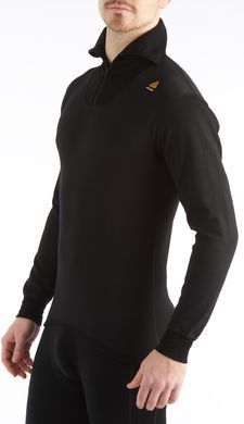 Термокофта-поло Aclima HotWool 230 Polo W/Zip Unisex Jet Black XXXL