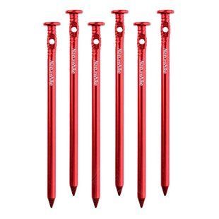 Кілочки Т-образні Naturehike aluminum 160 мм (6 шт.) NH17D025-D red