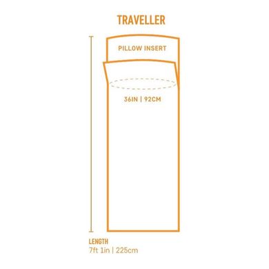 Вкладыш в спальник Sea to Summit Expander Liner Traveller (with Pillow slip) Navy Blue