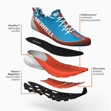 Кроссовки Merrell Agility Peak 5 GTX Mns 43 мужские черные/оранжевые