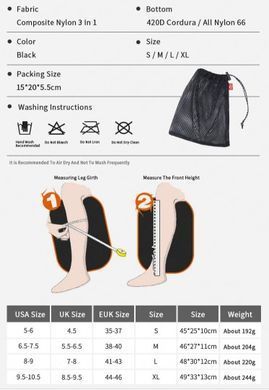 Бахіли Naturehike Snow fox cover XL (44-45) NH20HJ012 black