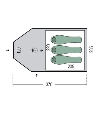 Палатка Pinguin Campus 3 green